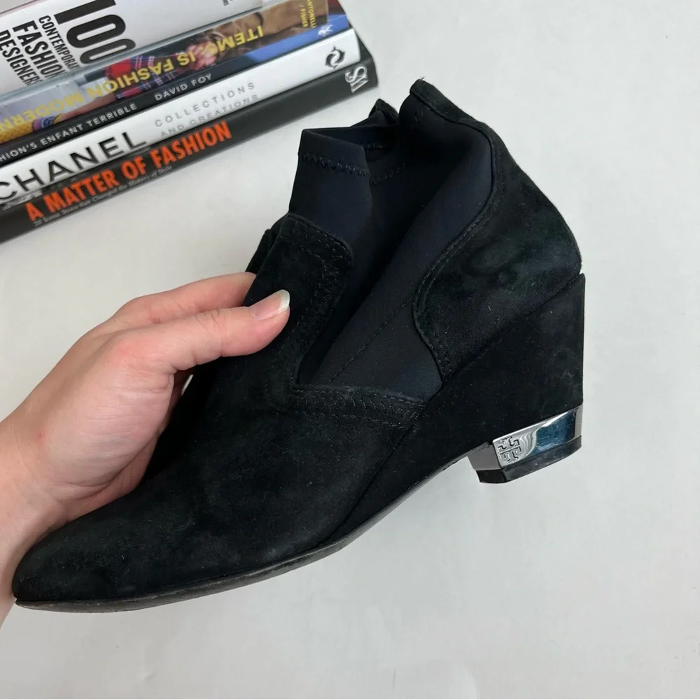Tory Burch Brenda Boots Suede Wedge Booties